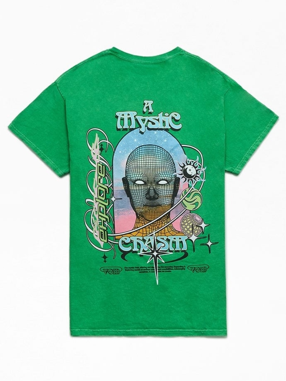 PacSun Mystic Vintage Green Graphic Short Sleeve Tee 100% Cotton Mens Large